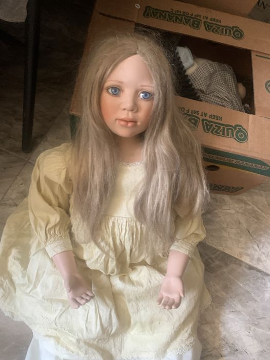 Lalka porcelanowa Annabella 96 cm o Christine Orange