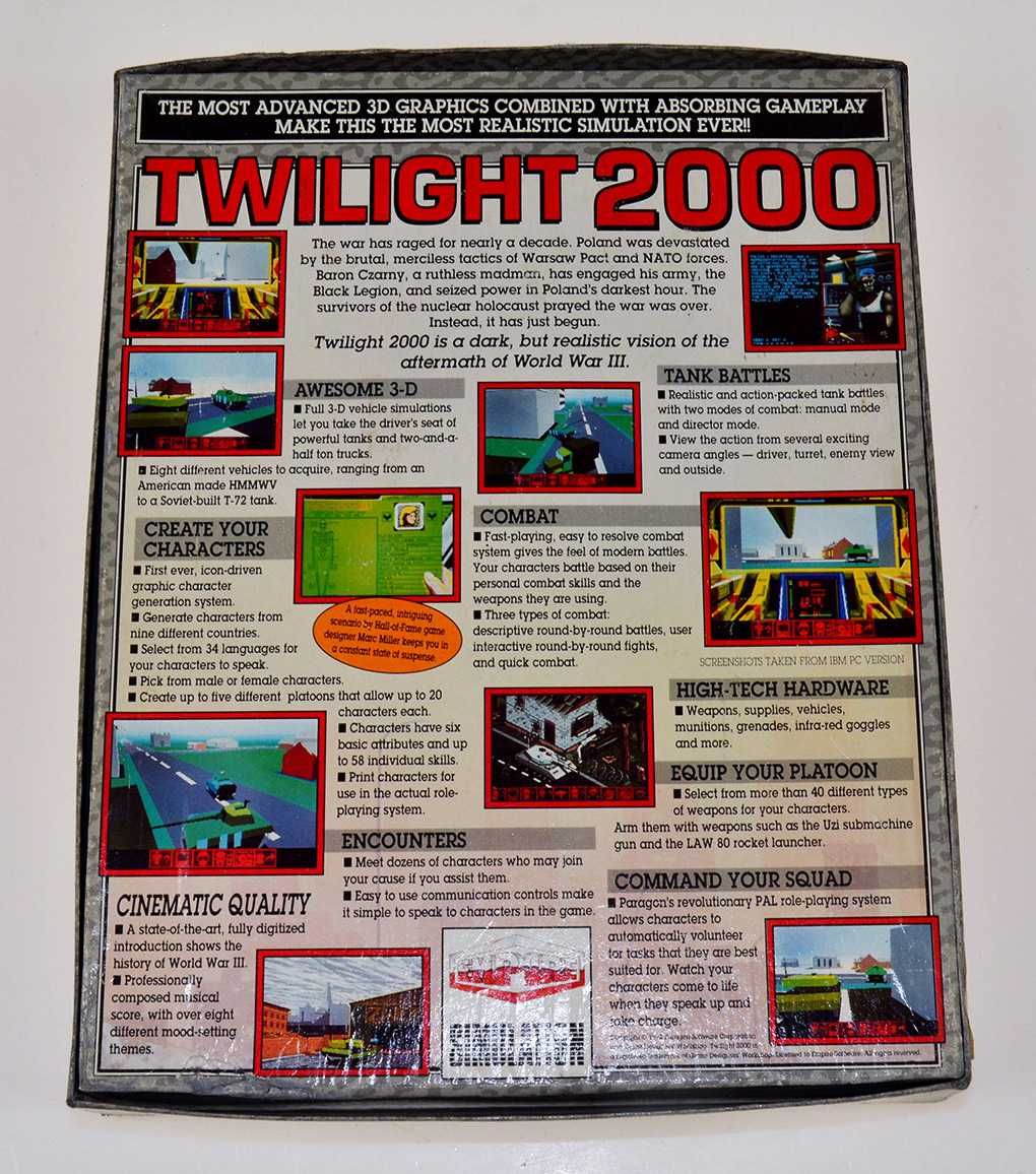 TWILIGHT: 2000 - duży big box, 1992, Fallout w zgliszczach PRL!!!