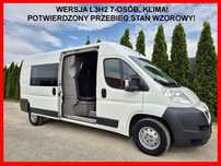 Peugeot Boxer 2.2 130KM Dubel Kabina L3H2  Brygadówka ,Doka 7-osób, Klima, Super stan!