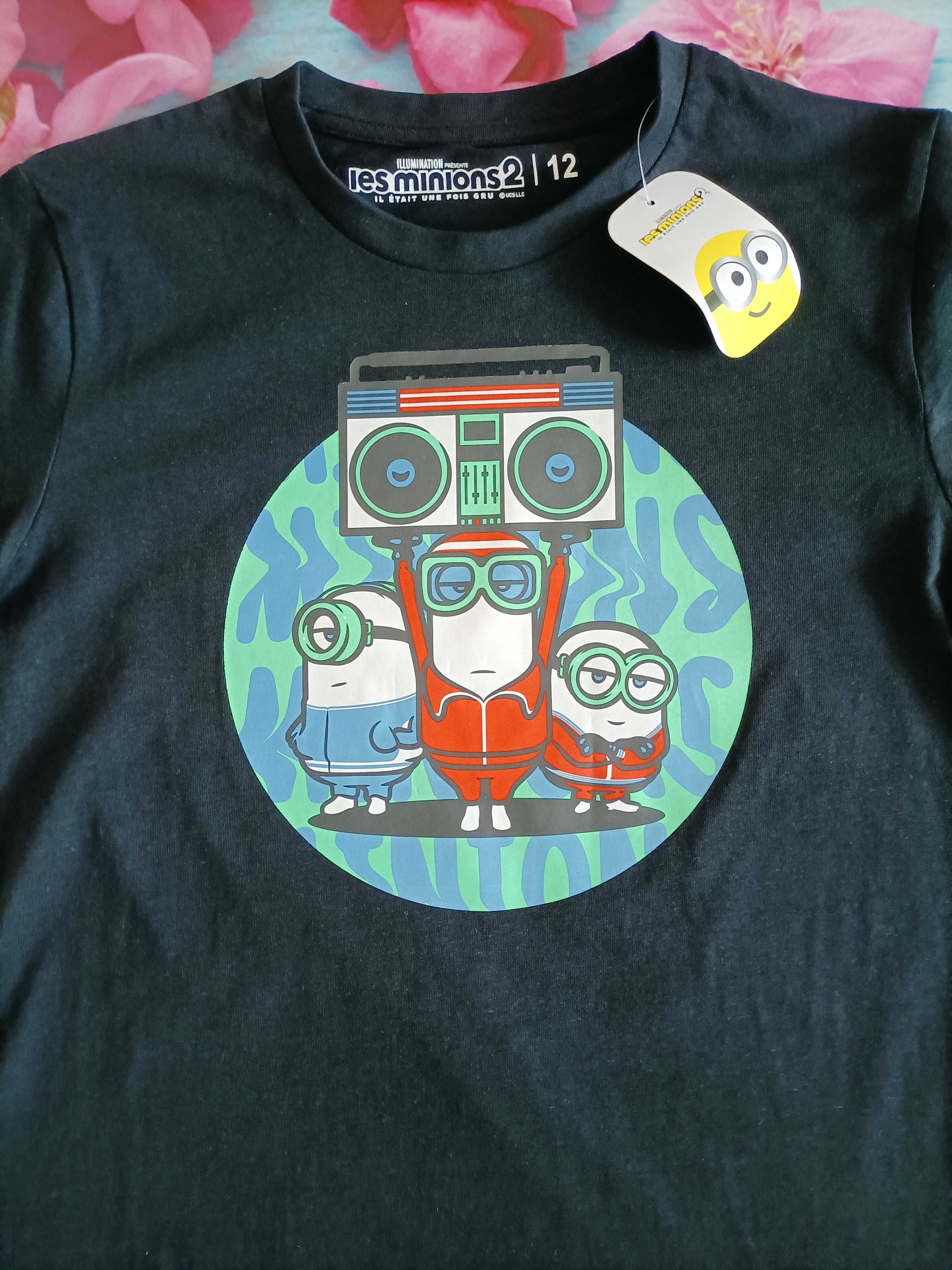 T-shirt dla chłopca Minionki rozm.140