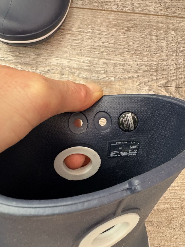 Жіночі резинові чобітки гумові crocs w5 34-35 на ногу 21 см