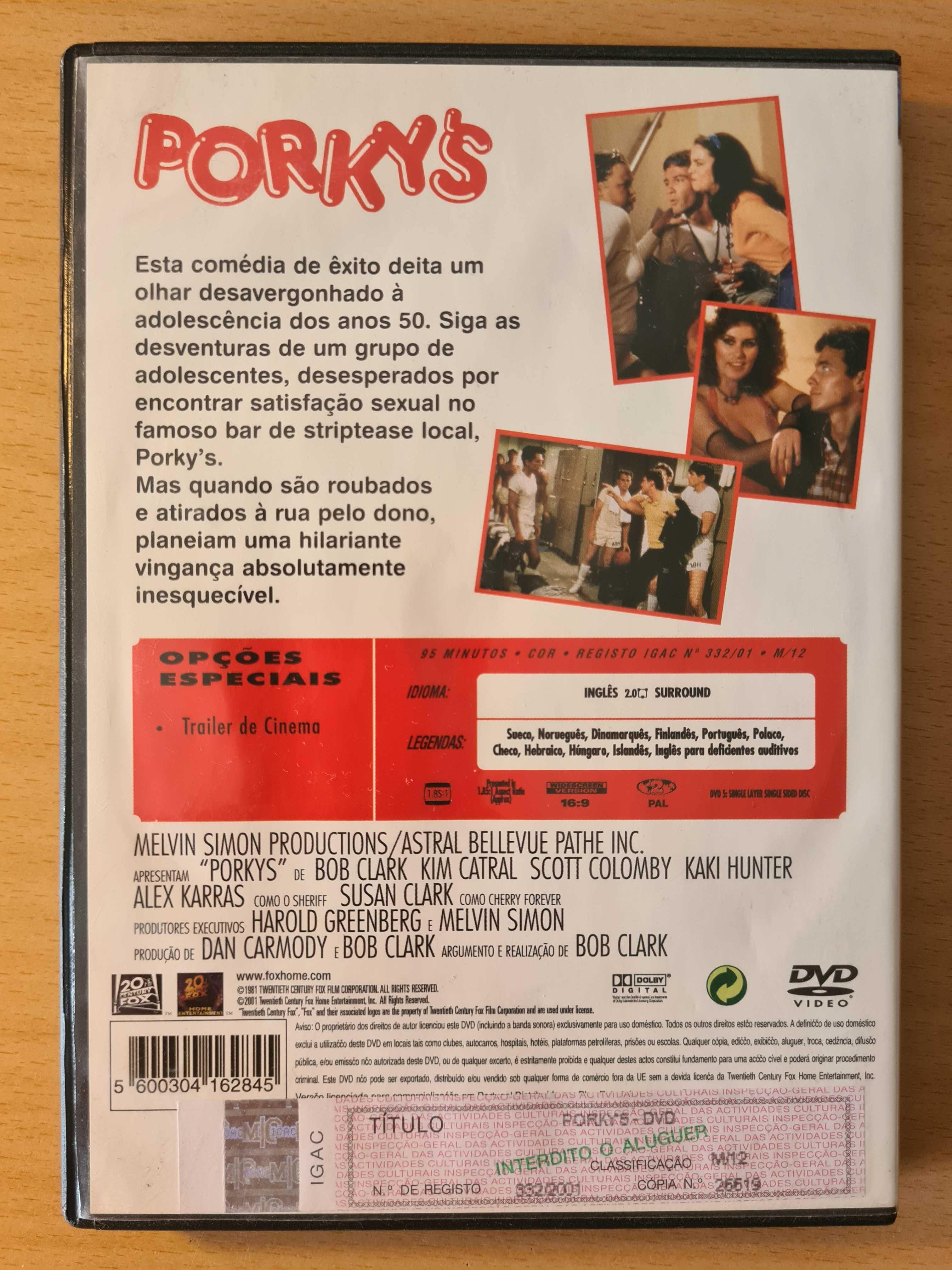 Filme em DVD "Porky's" de 1982