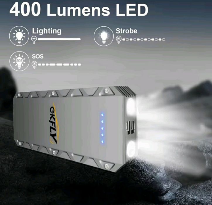 Бустер, пуско-зарядное powerbank 26000mAh, 6000A