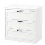Kredens ikea Songesand 3 szuflady biała 82x81  Nowa komoda w karton x2