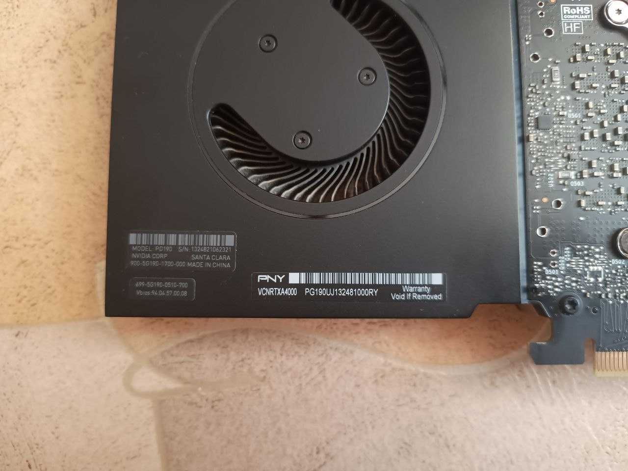 Відеокарта NVIDIA RTX A4000 16 GB GDDR6 256 bit