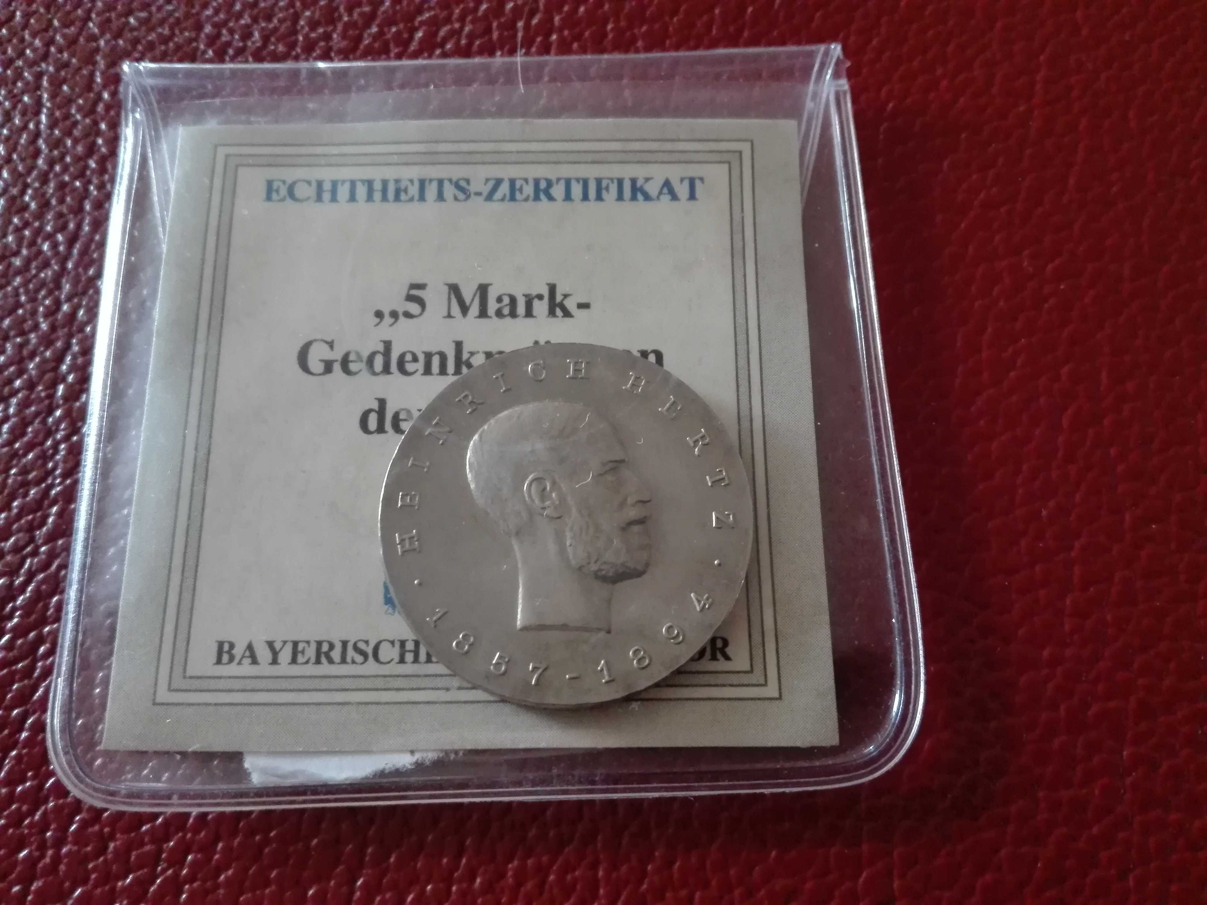 Moneta 5 marek niemieckich z 1969 roku