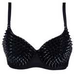 Biustonosz ,bralet czarny z ćwiekami 32/70