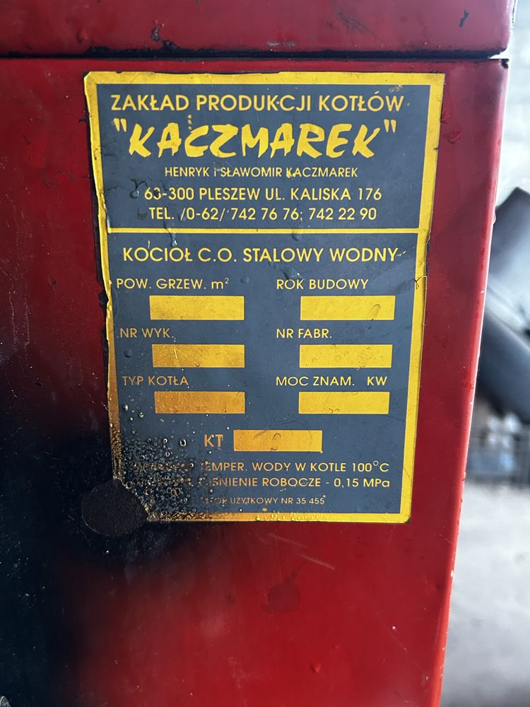 Piec „Kaczmarek” na drewno z bojlerem i osprzętem