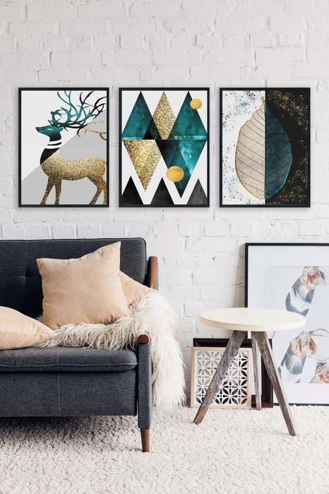 50x40 obrazy w ramie plakaty ramka  JELEŃ DEER BOHO