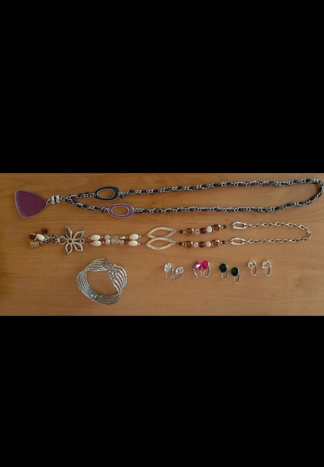 Komplet zestaw biżuterii naszyjnik kolczyki bransoletka