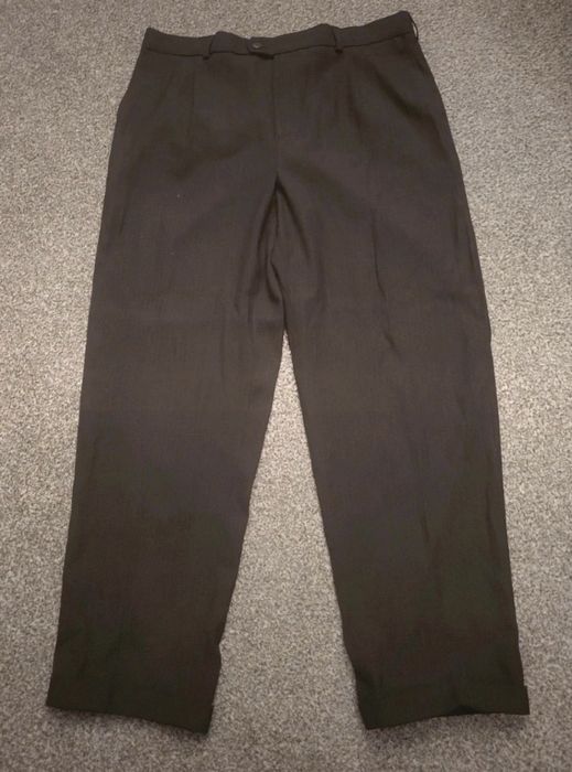 Męskie spodnie garniturowe XXL czarne