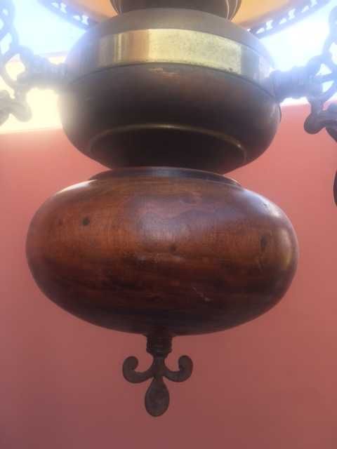 VINTAGE lampa sufitowa rustykalna, piękna duża, długość ok. 80 cm