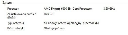 Komputer stacjonarny GTX970, AMD 6x3.5GHz, 16GB ram