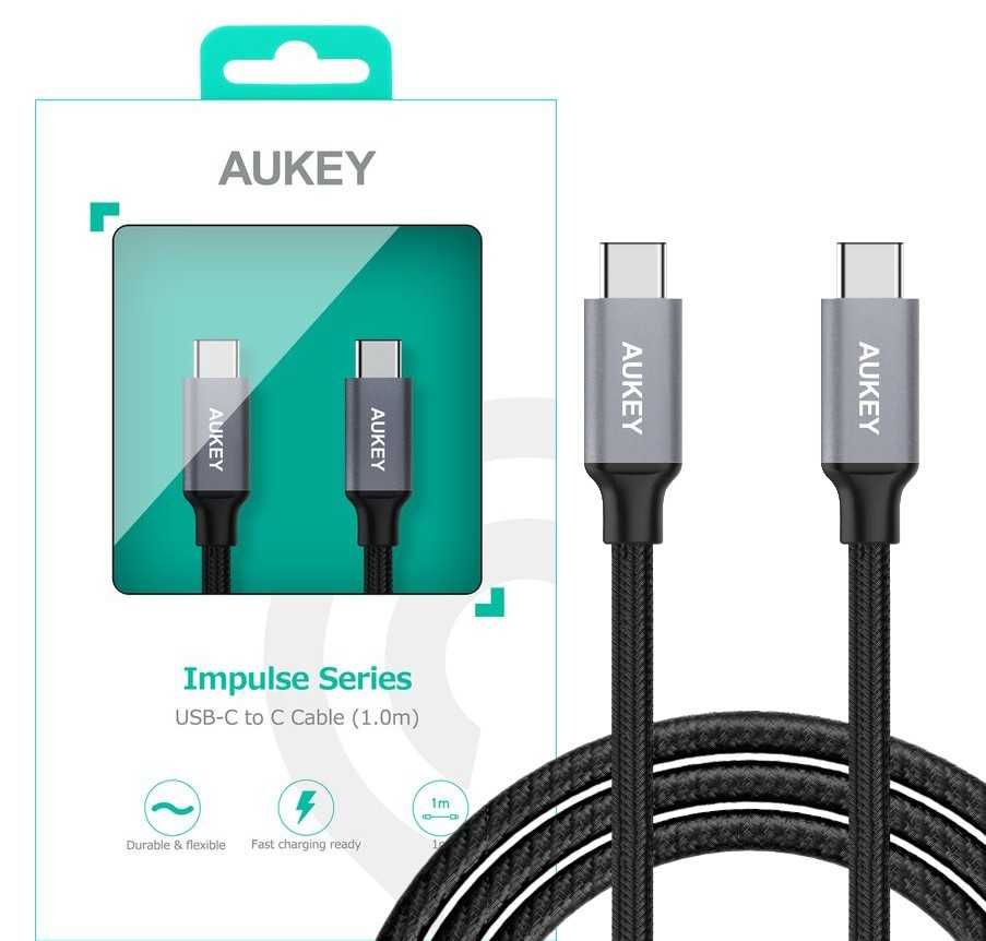 AUKEY CB-CD5 nylonowy kabel USB C - USB C