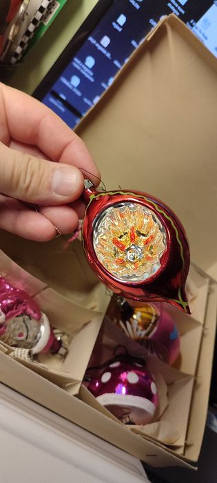 Bombki choinkowe z okresu PRL-U.