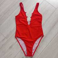 Czerwony jednoczęściowy strój kąpielowy kostium XS 34 6