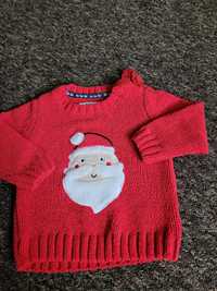 Sweterek niemowlęcy z motywem świątecznym r. 68