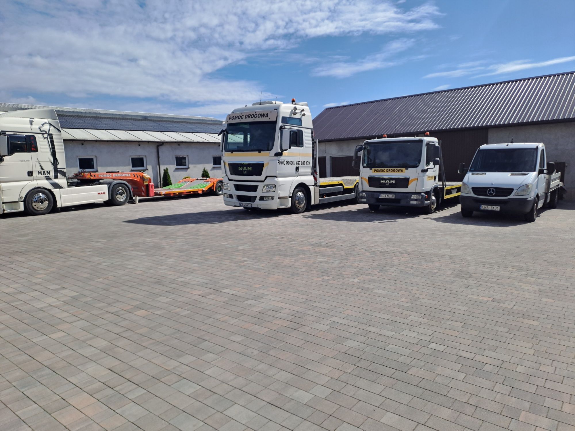Pomoc drogowa, transport, usługi, auto laweta – do 20t, 15t, 3t, 1t