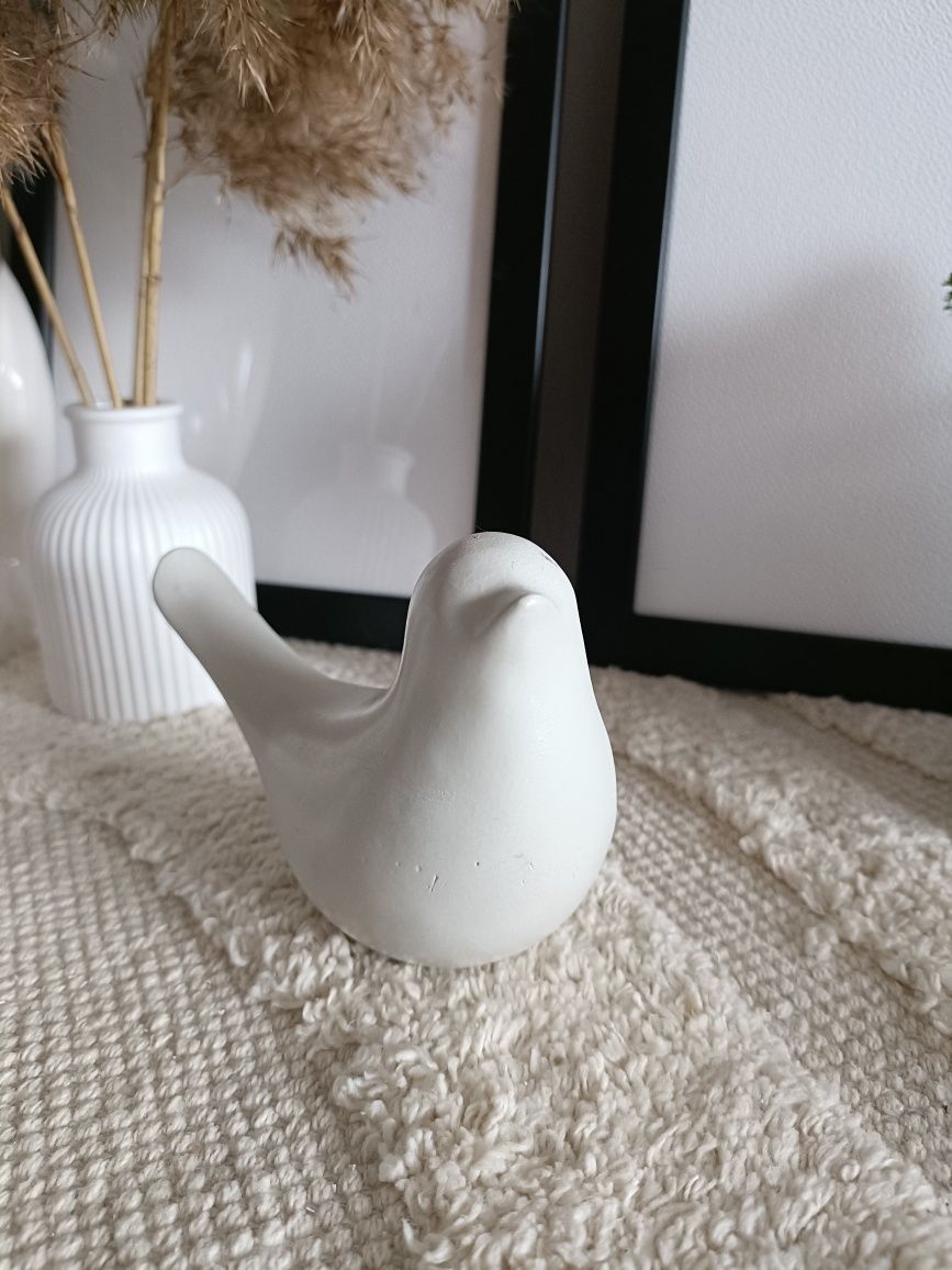 Ptak ptaszek do dekoracji figurka ceramiczny