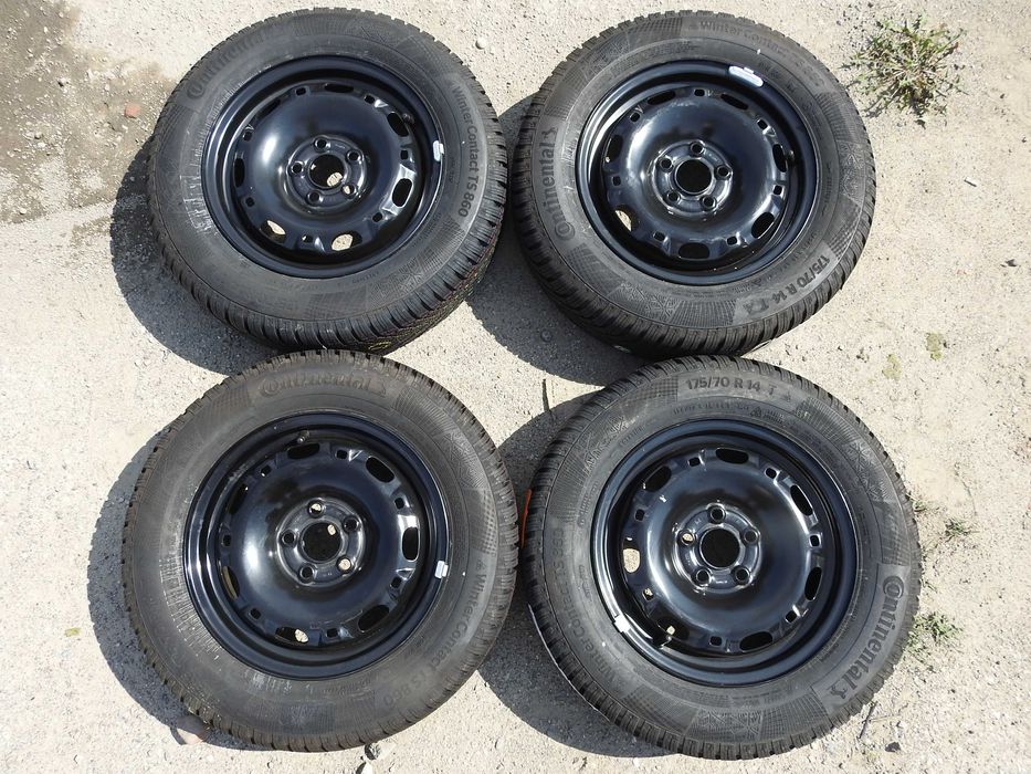 4xfelgi stalowe 14'' 5x100 5J et35 VW SKODA oryginał NOWE DEMO