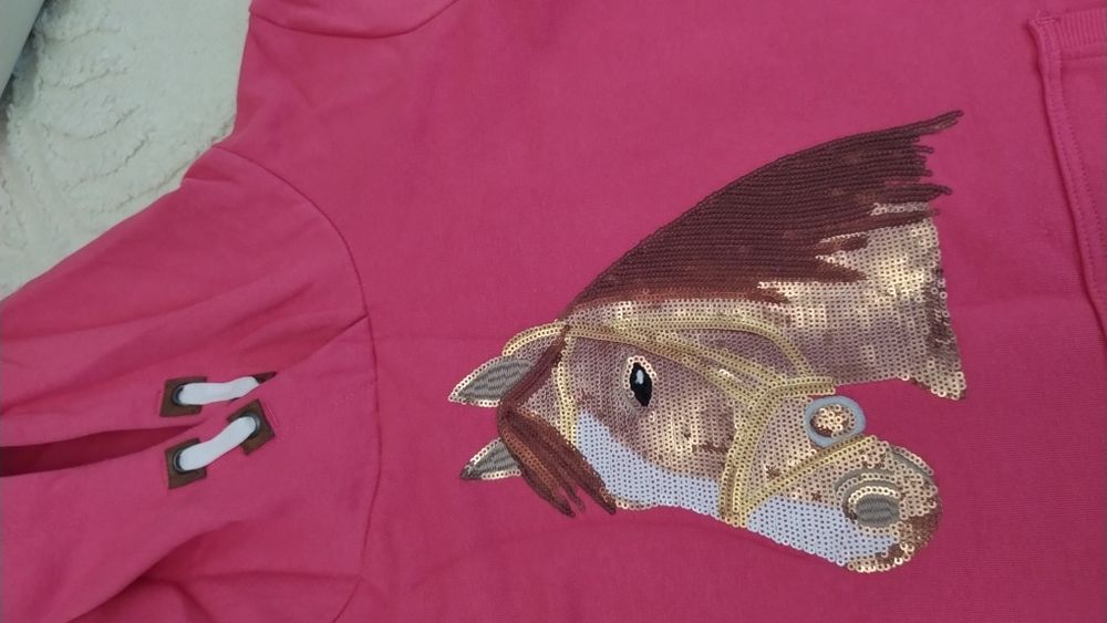 Плаття-туніка рожеве з паєтками, розмір S,  або 164