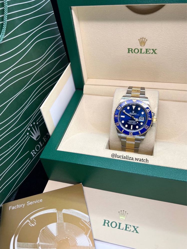 Новые Часы ROLEX Submariner Сталь/ золото 41mm