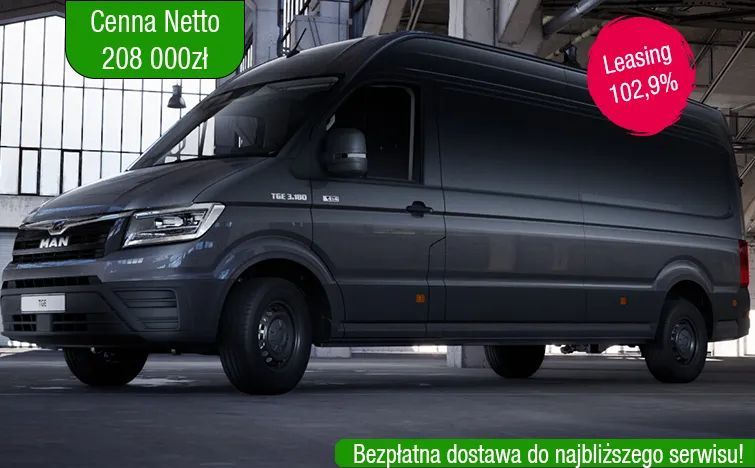 MAN TGE 3.180 4X4 SB  MAN Polska oferuje pojazdy dostawcze Next Level dostępne od ręki!
