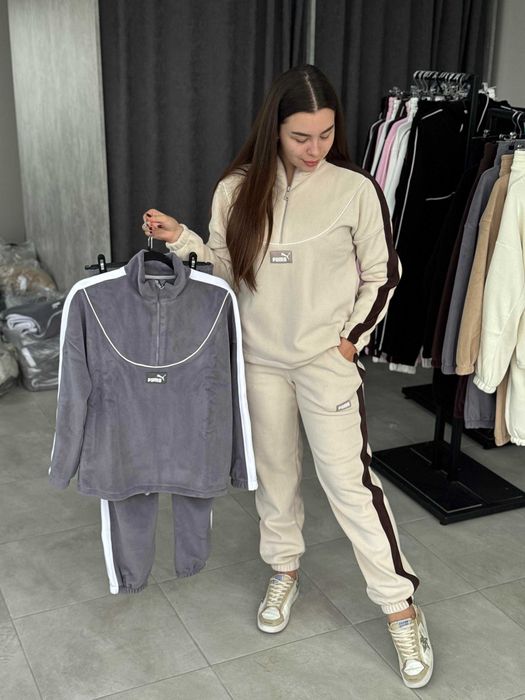 Костюм женский зимний L XL флис слоновая кость полар плотный
