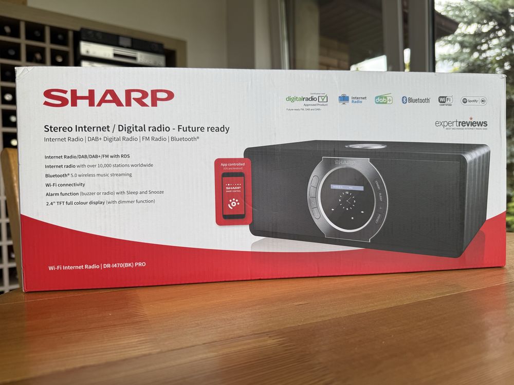 Sharp DR-I470 pro Wi-Fi internet radio spotify dab+ bluetooth j.nowe
