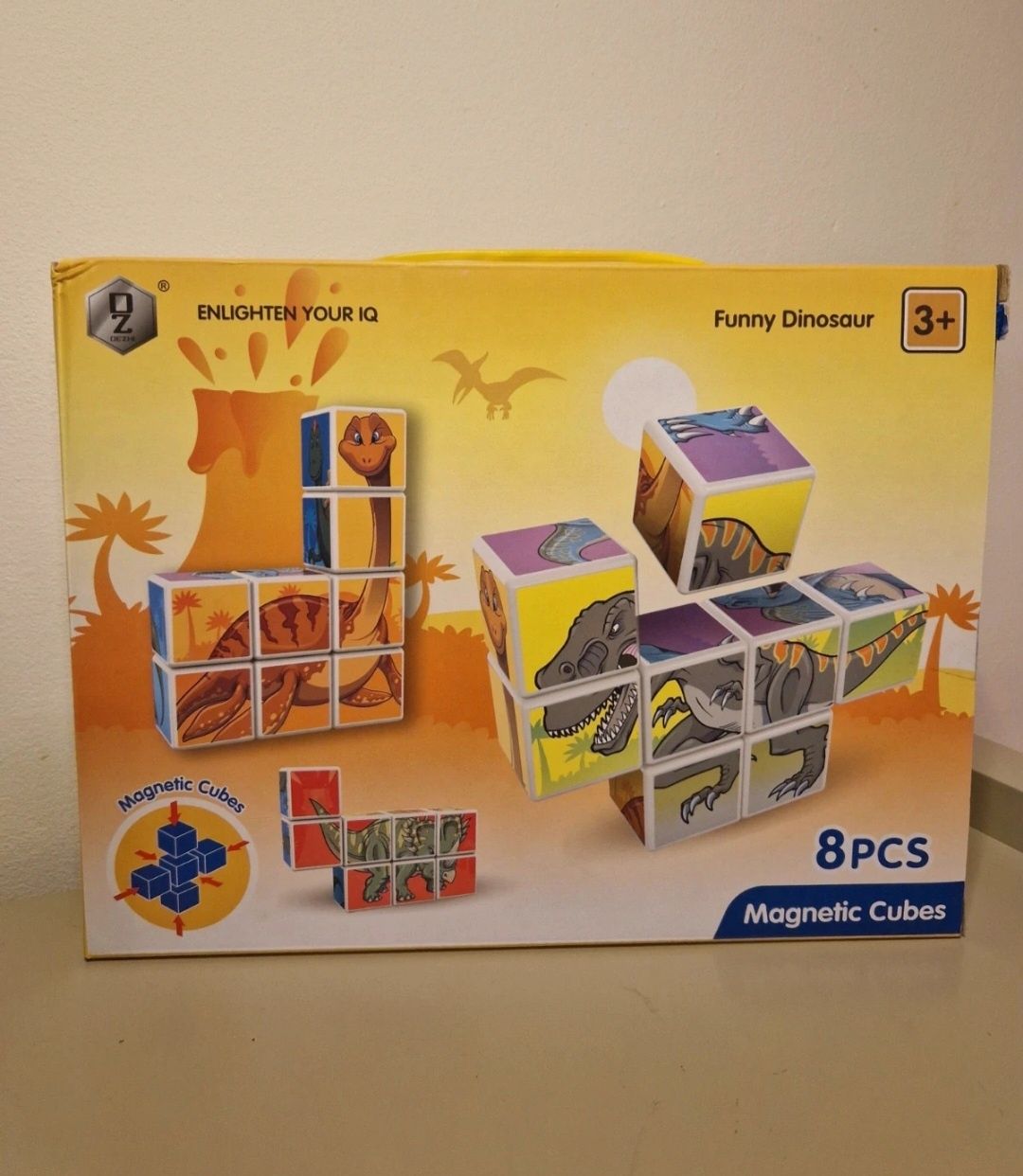 Puzzle klocki   magnetyczne  Montessori 8 elementów
