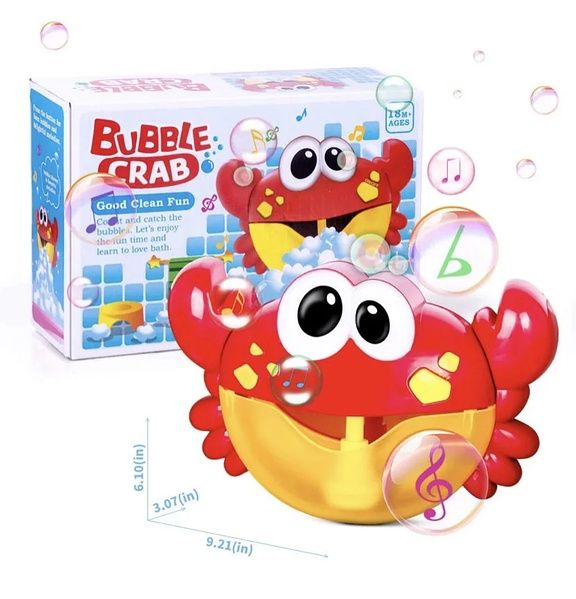Музыкальный игрушка для ванны пенообразователь Bubble Crab Краб