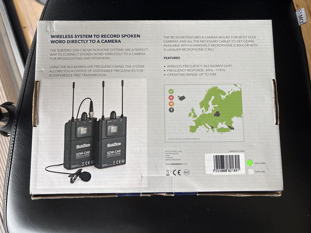 Microfone de mão sem fios - NOVO