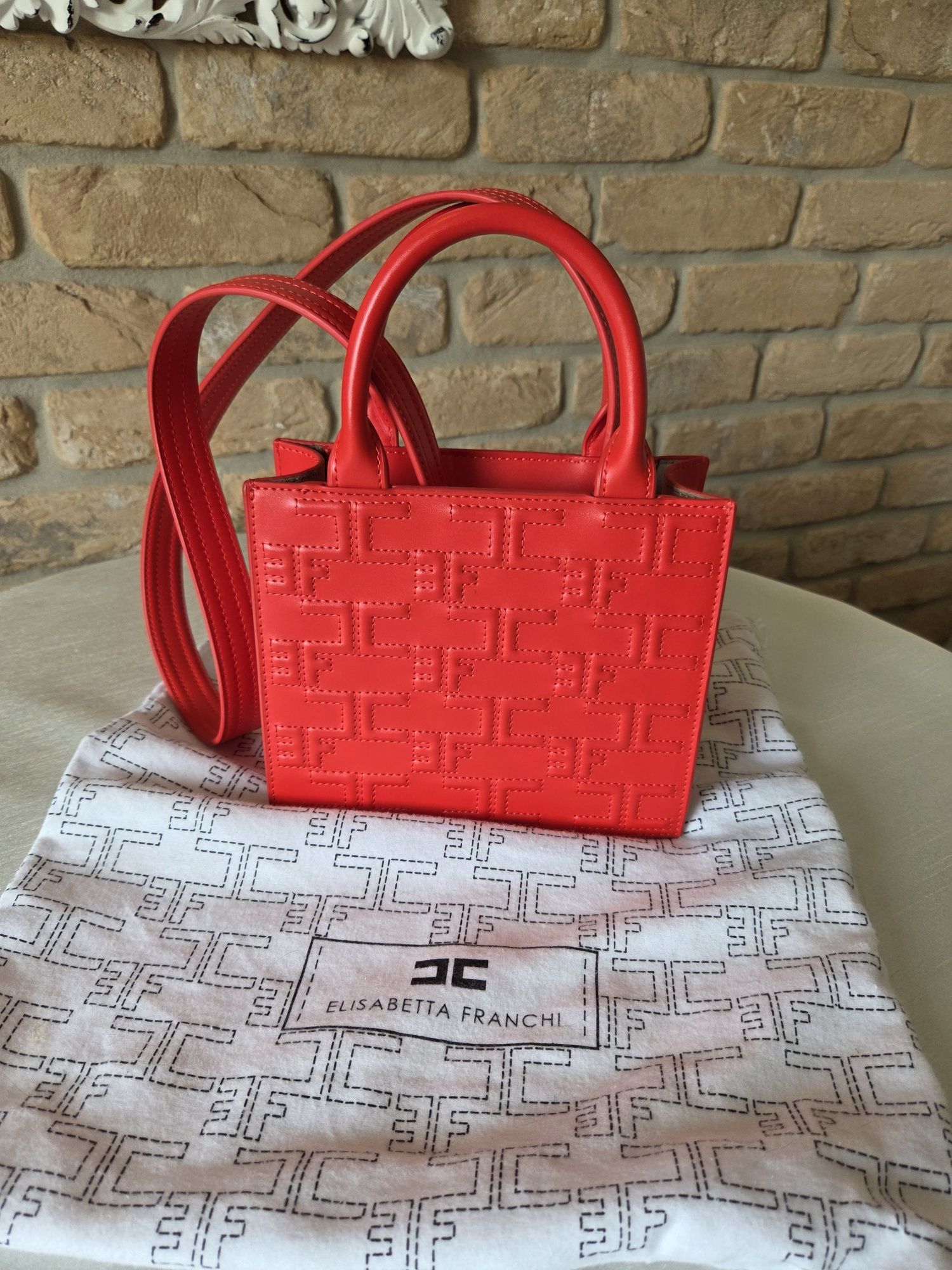 Torebka czerwona Elisabetta Franchi