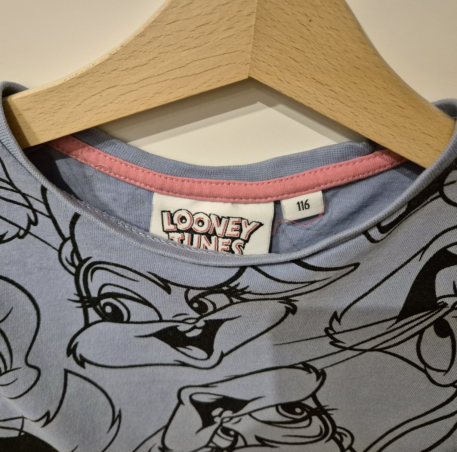 Looney tunes bluzeczka koszulka 110 116 niebieska top bluzka tshirt
