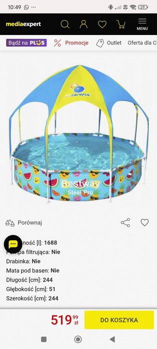 Basen 2.44 m z pompa