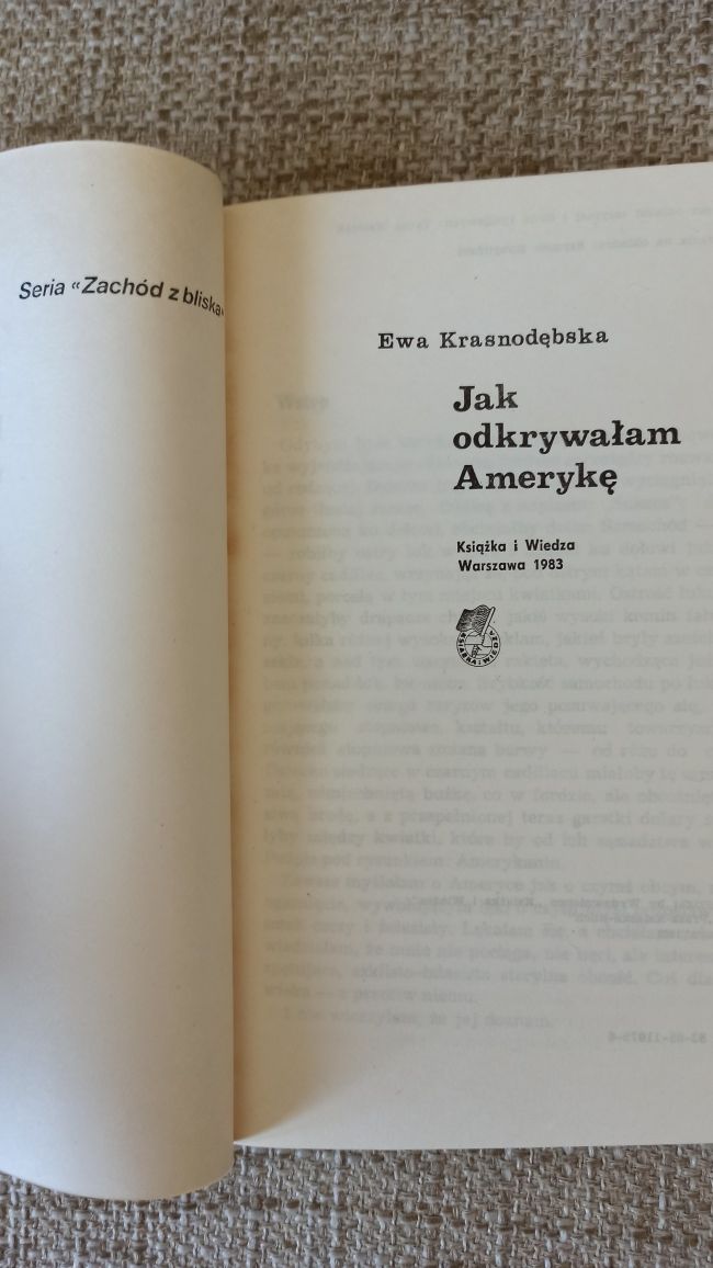 Jak odkrywałam Amerykę seria Zachód z bliska - Ewa Krasnodębska