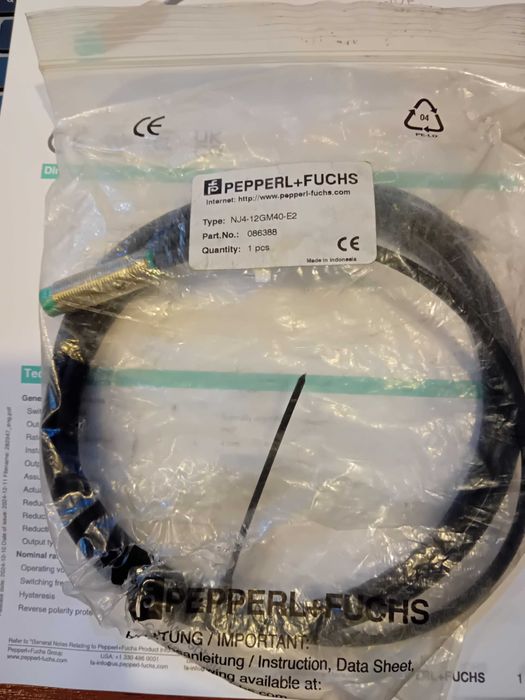 Sensor indutivo 12mm 24 vdc pnp PEPPERL+FUCHS