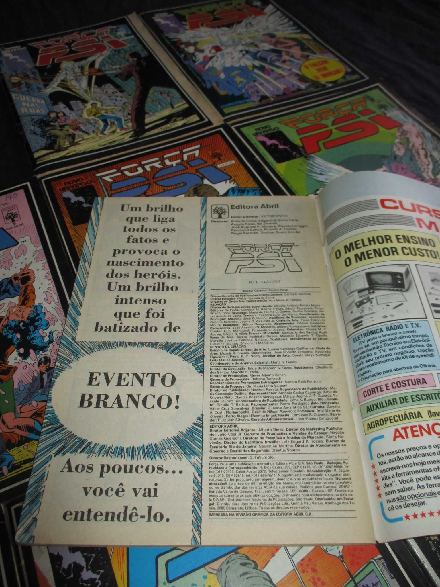 Livros Revistas BD Força Psi 1987 Abril Marvel