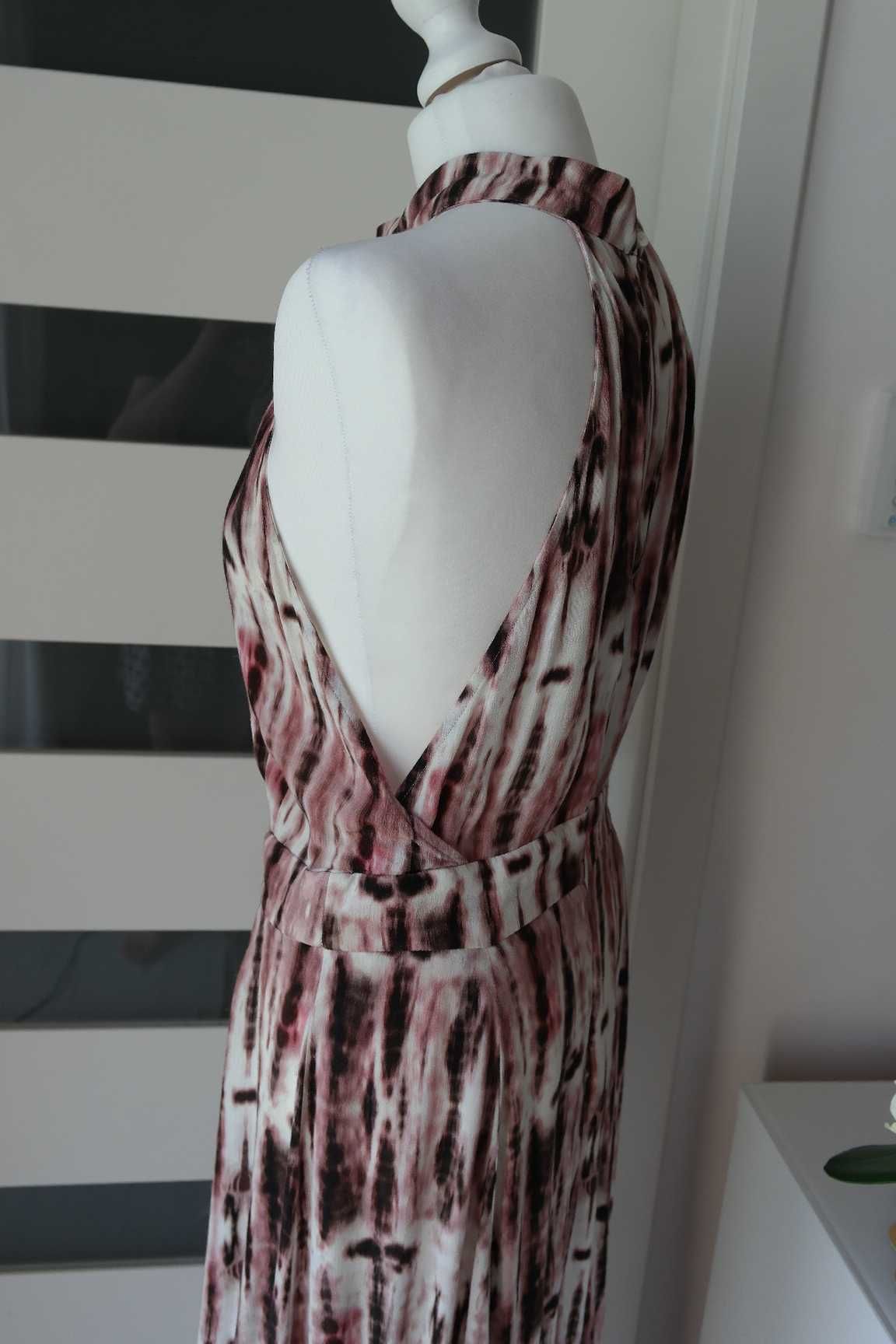 sukienka na lato z chokerem~ wzorzysta~ Maxi~ Reserved r.40