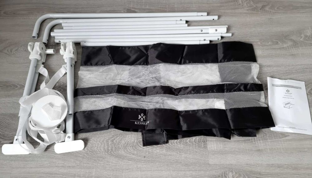 Barierka ochronna do łóżka 200 cm jasnoszara