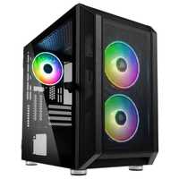 Caixa Micro-ATX Kolink Citadel Mesh RGB Vidro Temperado Preta Nova