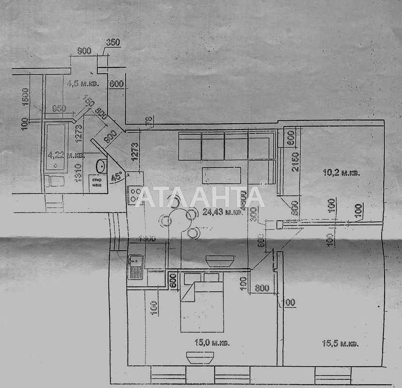 3-кімнатна квартира з ремонтом у центрі міста на вулиці Жуковського.