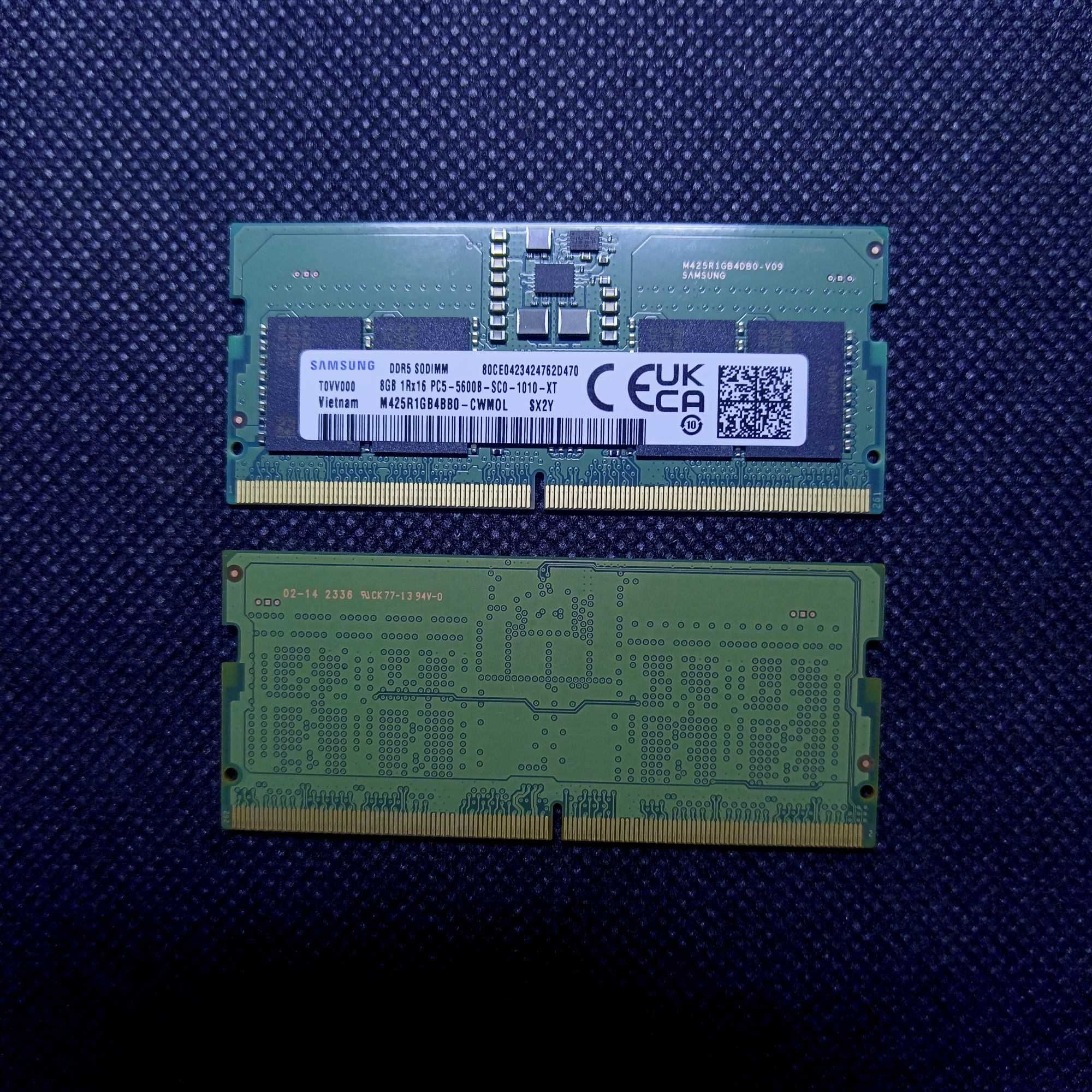 RAM ноутбук SoDIMM DDR5 8Gb 5600MHz Samsung M425R1GB4BB0-CWM0L / Нова