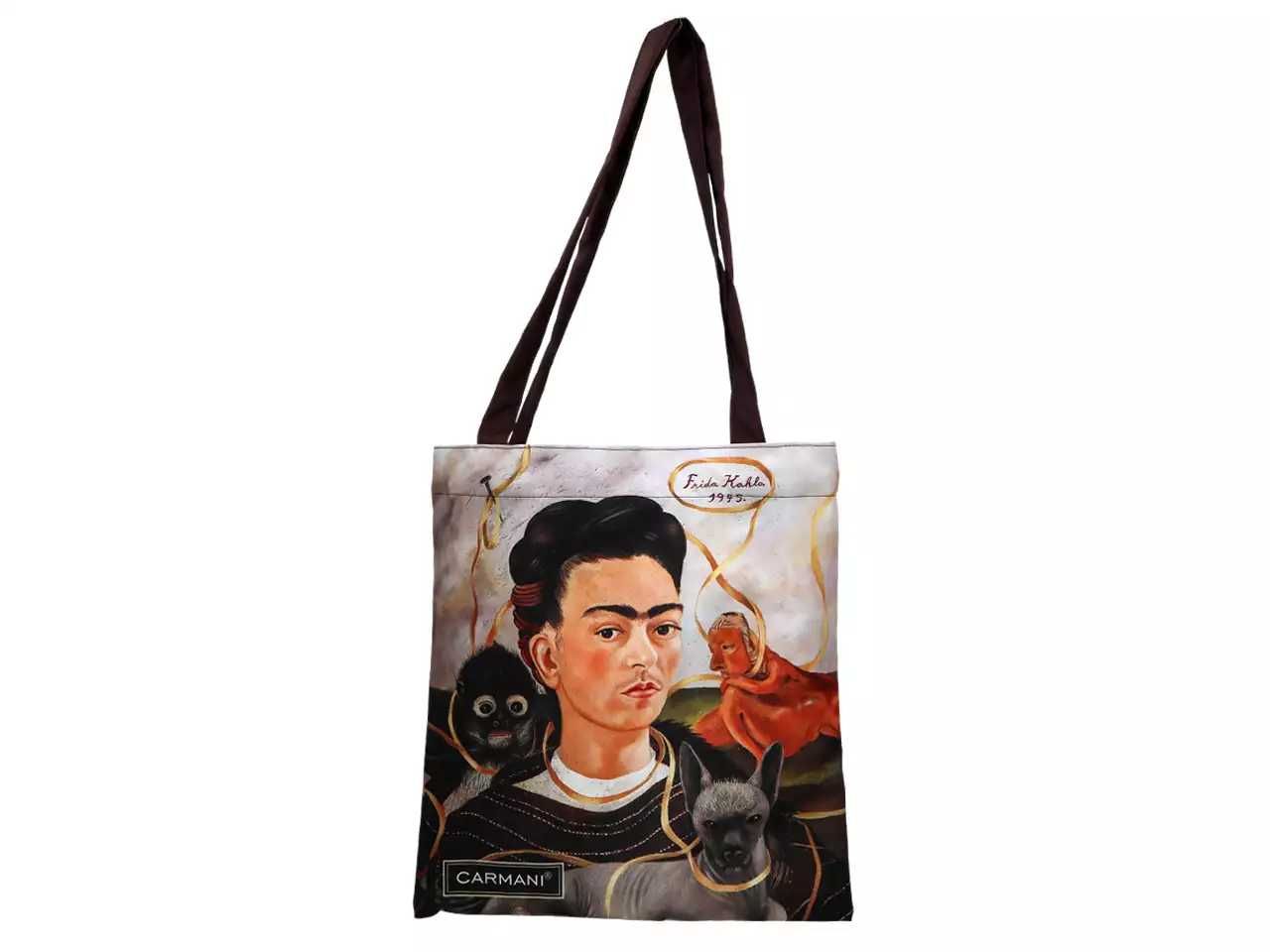 NOWA torba torebka na zakupy shopperka Kahlo Frida Autoportret papugi