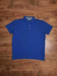 Bawełniana, niebieska koszulka Polo Champion rozmiar M