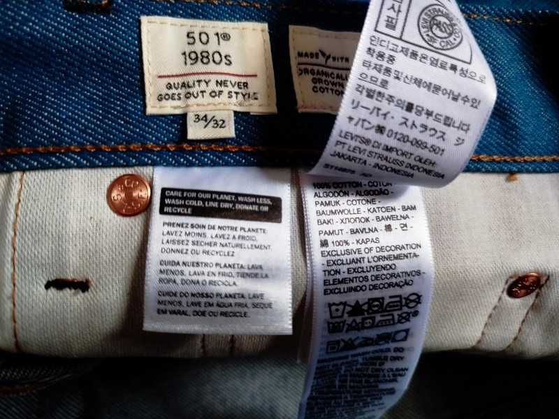 Levi's 501 model 1980s Selvedge Made&Crafted 34/32