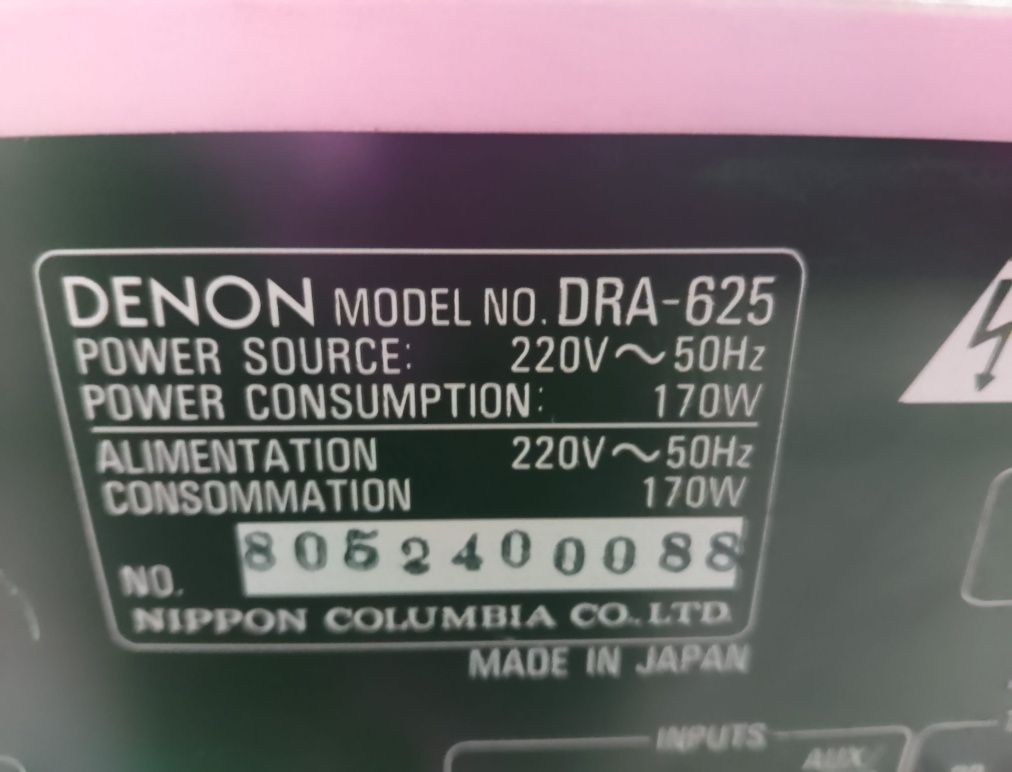 Amplituner stereo DENON DRA-625 złoty