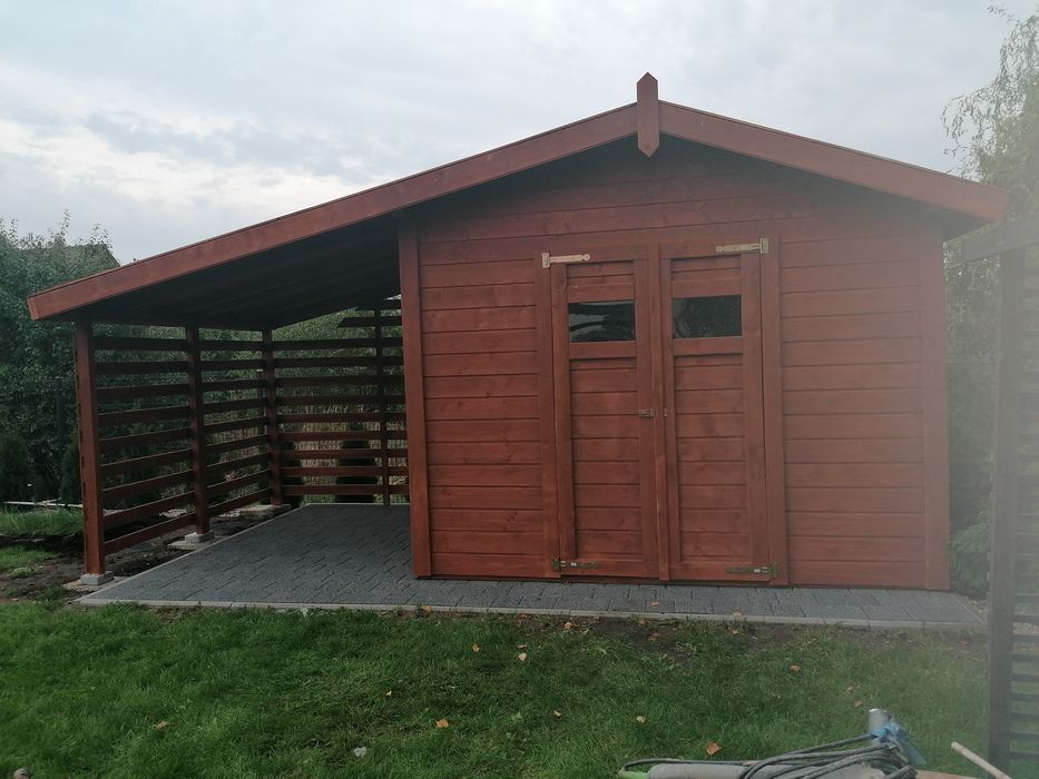 Drewutnia,wiata na rowery śmietniki