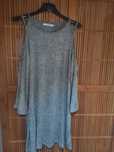Vestido malha fina evase