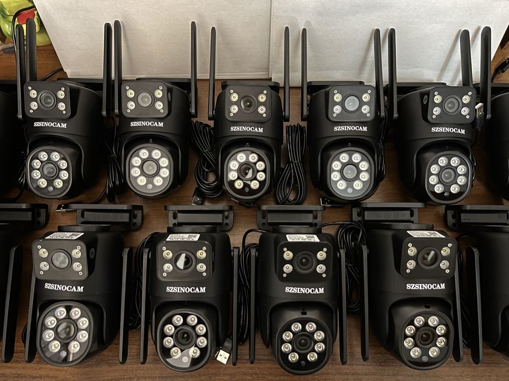 Вулична подвійна IP66 12мп Wi-Fi камера відеоспостереження ptz mp 8 6